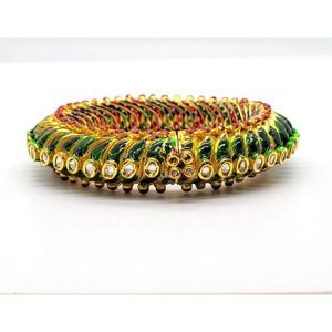 24k Gold and silver Bangle